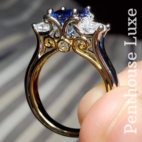 ALMOST GONE! 🔥 CLEARANCE 14k Gold & Sterling Silver Plated Princess Ring - Picture 2 of 7